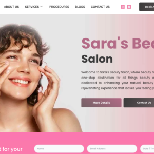 Beauty Salon Services Website Project